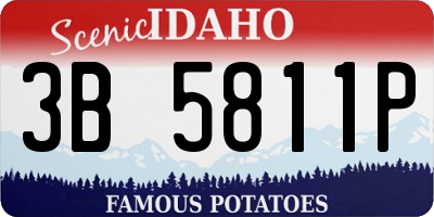 ID license plate 3B5811P