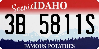 ID license plate 3B5811S