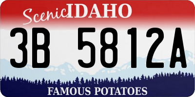 ID license plate 3B5812A