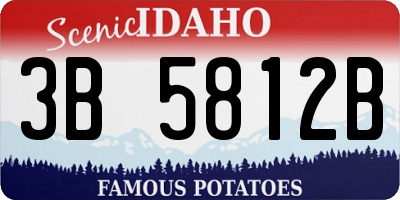 ID license plate 3B5812B