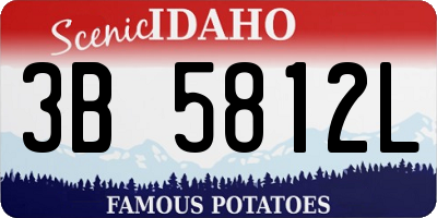 ID license plate 3B5812L