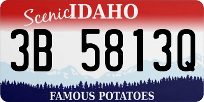 ID license plate 3B5813Q