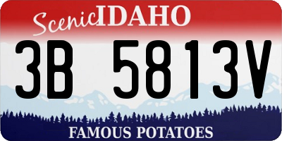 ID license plate 3B5813V