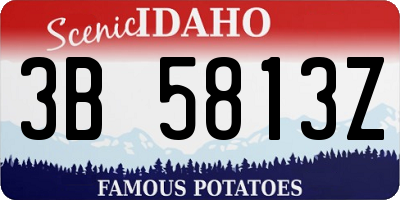 ID license plate 3B5813Z