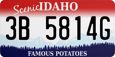 ID license plate 3B5814G