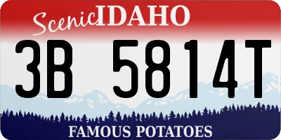 ID license plate 3B5814T