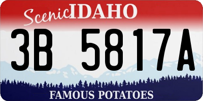 ID license plate 3B5817A