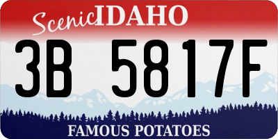 ID license plate 3B5817F