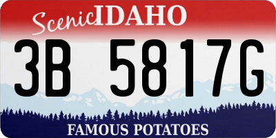 ID license plate 3B5817G