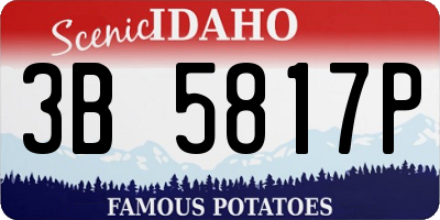ID license plate 3B5817P