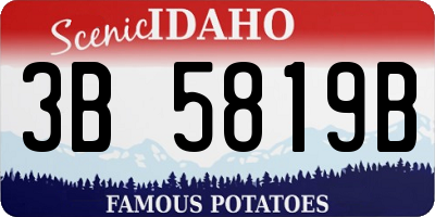 ID license plate 3B5819B