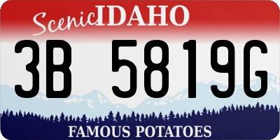 ID license plate 3B5819G