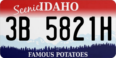 ID license plate 3B5821H