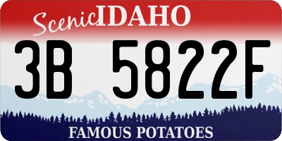 ID license plate 3B5822F