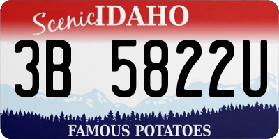 ID license plate 3B5822U