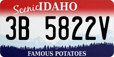 ID license plate 3B5822V