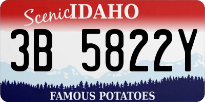 ID license plate 3B5822Y
