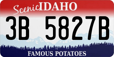 ID license plate 3B5827B