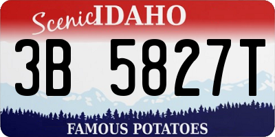 ID license plate 3B5827T