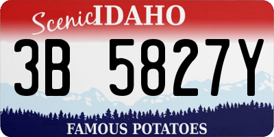 ID license plate 3B5827Y