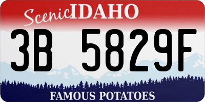 ID license plate 3B5829F
