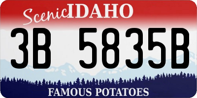 ID license plate 3B5835B