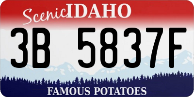 ID license plate 3B5837F