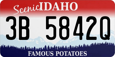 ID license plate 3B5842Q