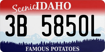 ID license plate 3B5850L