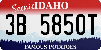 ID license plate 3B5850T