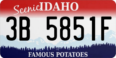 ID license plate 3B5851F
