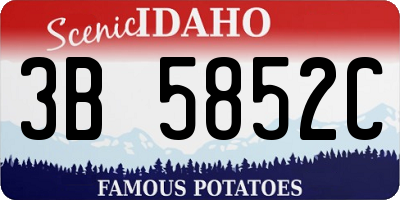 ID license plate 3B5852C