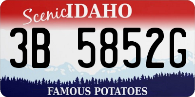 ID license plate 3B5852G
