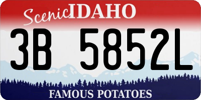 ID license plate 3B5852L