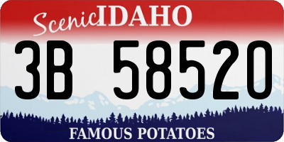 ID license plate 3B5852O