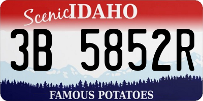 ID license plate 3B5852R