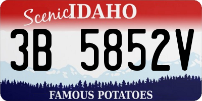 ID license plate 3B5852V