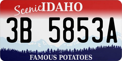 ID license plate 3B5853A