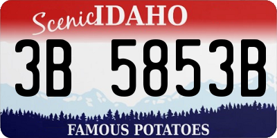 ID license plate 3B5853B