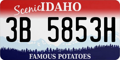 ID license plate 3B5853H