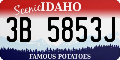 ID license plate 3B5853J