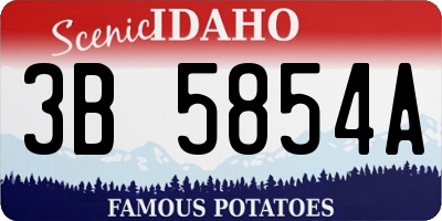 ID license plate 3B5854A