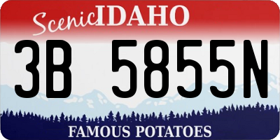 ID license plate 3B5855N