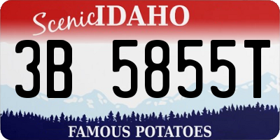 ID license plate 3B5855T