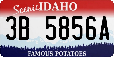 ID license plate 3B5856A