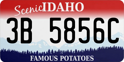 ID license plate 3B5856C