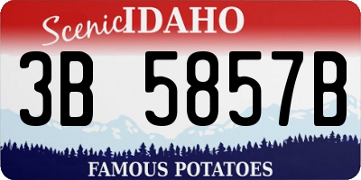 ID license plate 3B5857B