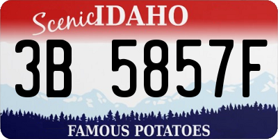 ID license plate 3B5857F