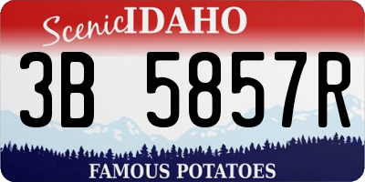 ID license plate 3B5857R