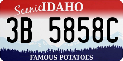 ID license plate 3B5858C